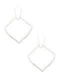 Matte Geometric Open Square Earring
