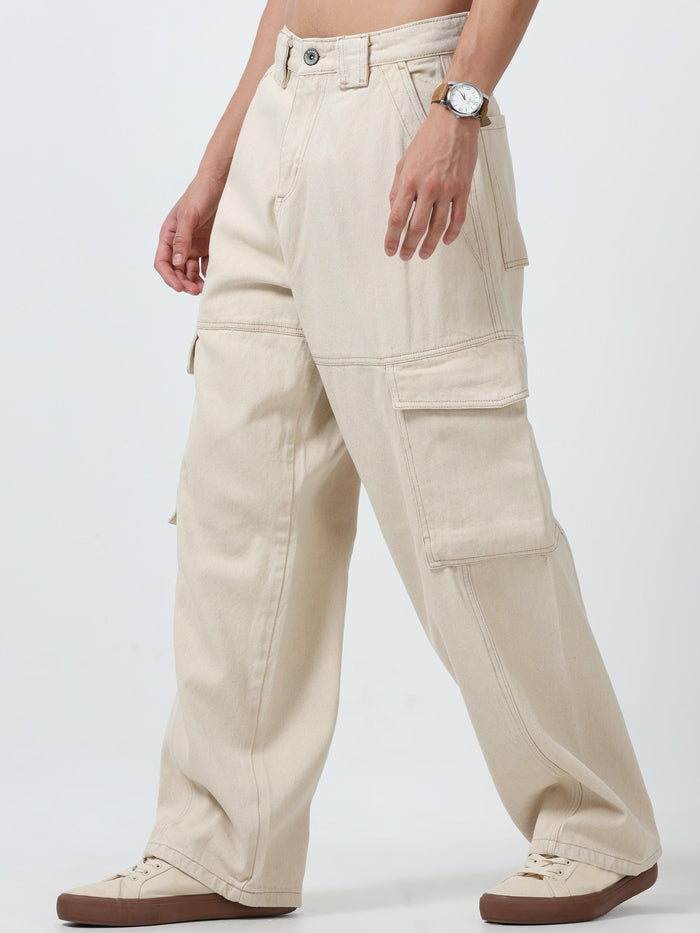 Maverick - Baggy Cargo Jean - Gray - Espanshe
baggy pants for men
loose fit cargo for man