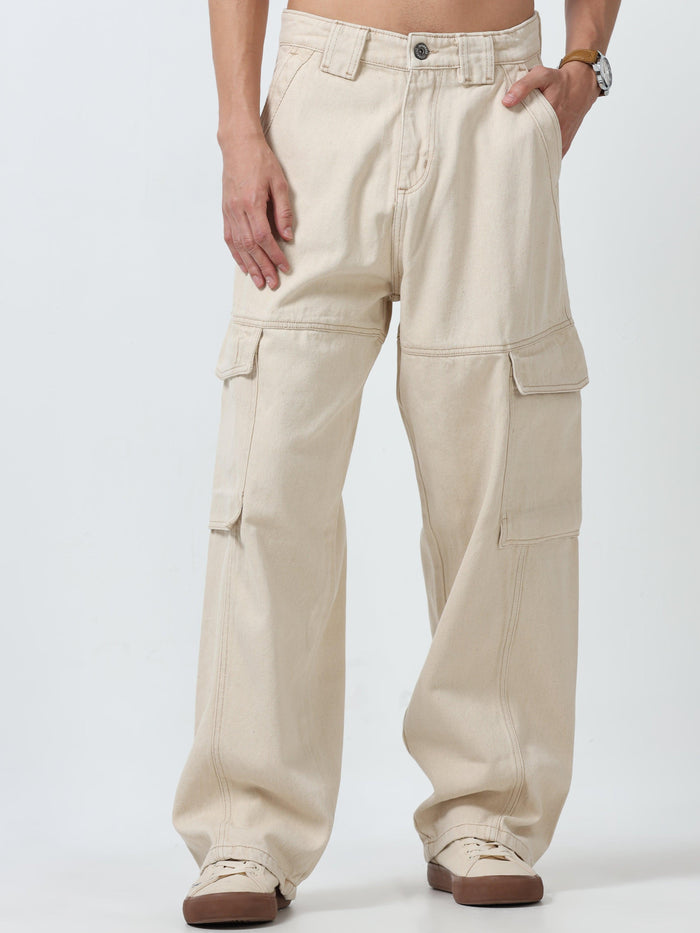 Maverick - Baggy Cargo Jean - Gray - Espanshe
baggy pants for men
loose fit cargo for man