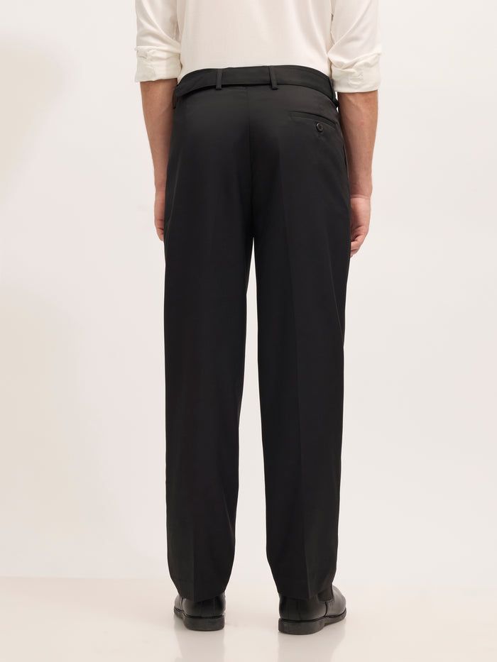 Maximilian -men's  Beltless Formal Pant in black