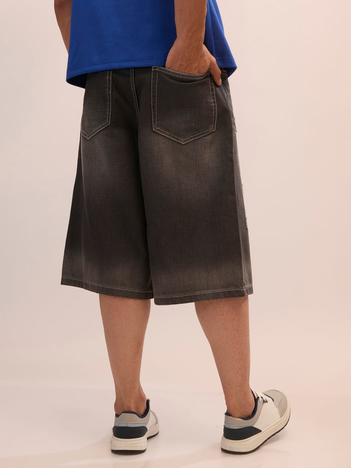 loose fit denim jorts perfect for  casual wears.
denim jorts for men
casual wear jorts for men