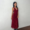 Melys Dress-Maroon