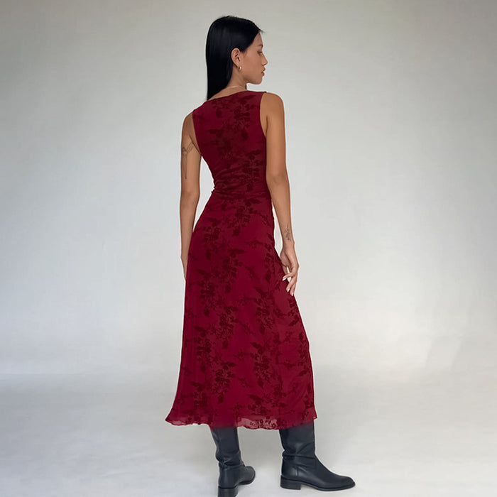 Melys Dress-Maroon