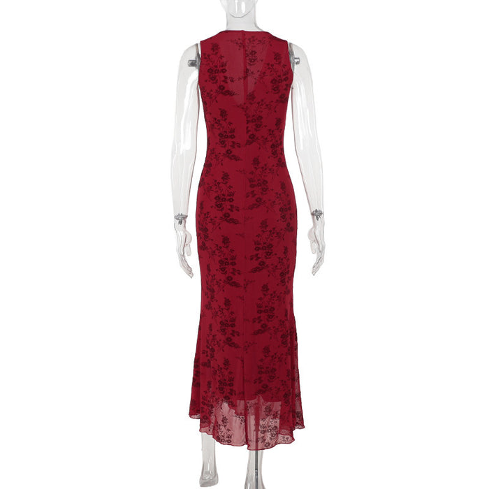 Melys Dress-Maroon