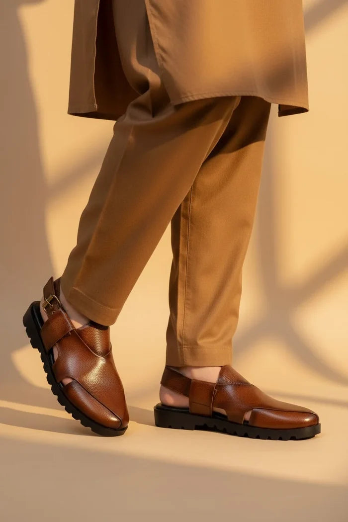 MEN TRADITIONAL PESHAWARI CHAPPAL C-2606