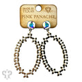 Metal Tone Large Oval Earring