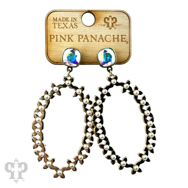 Metal Tone Large Oval Earring