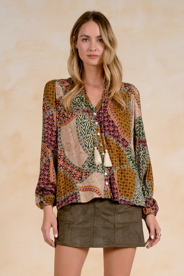 Mixed Pattern Blouse