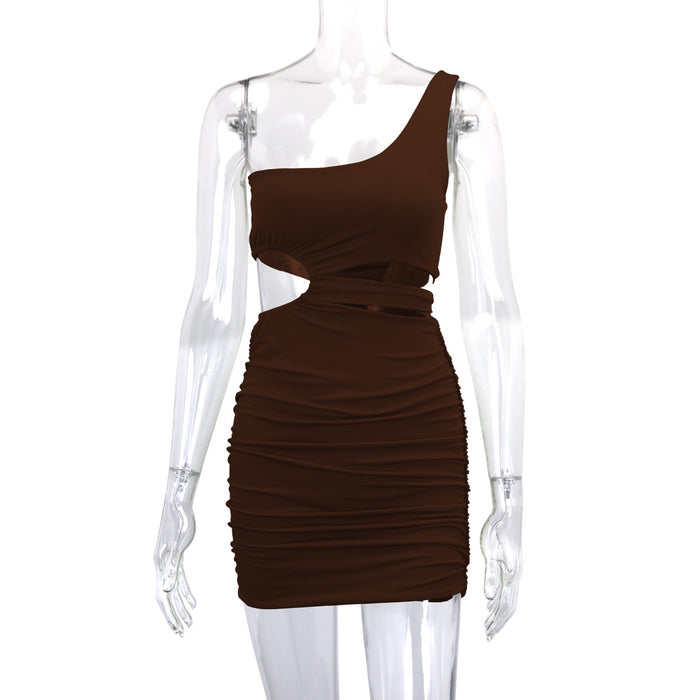 Narcissa Mini Dress - Brown