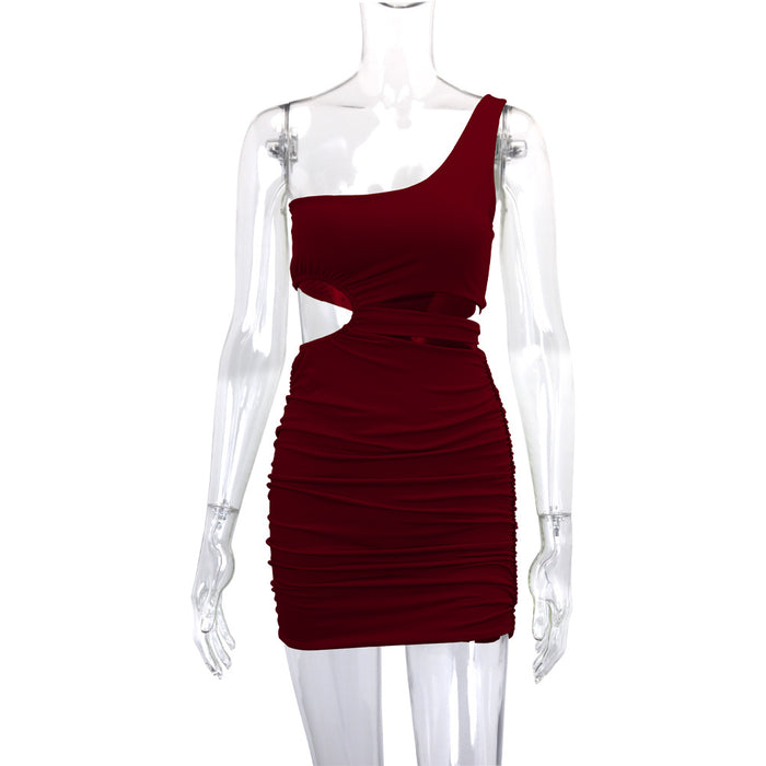 Narcissa Mini Dress - Maroon