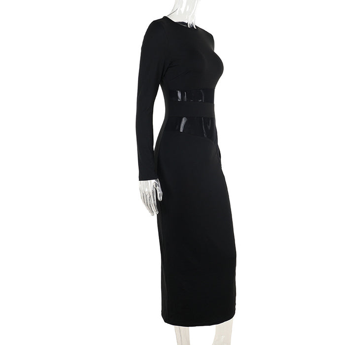 Nightfall Charm Dress-Black