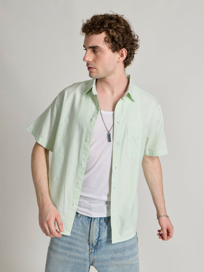 Men's Striped shirt in green