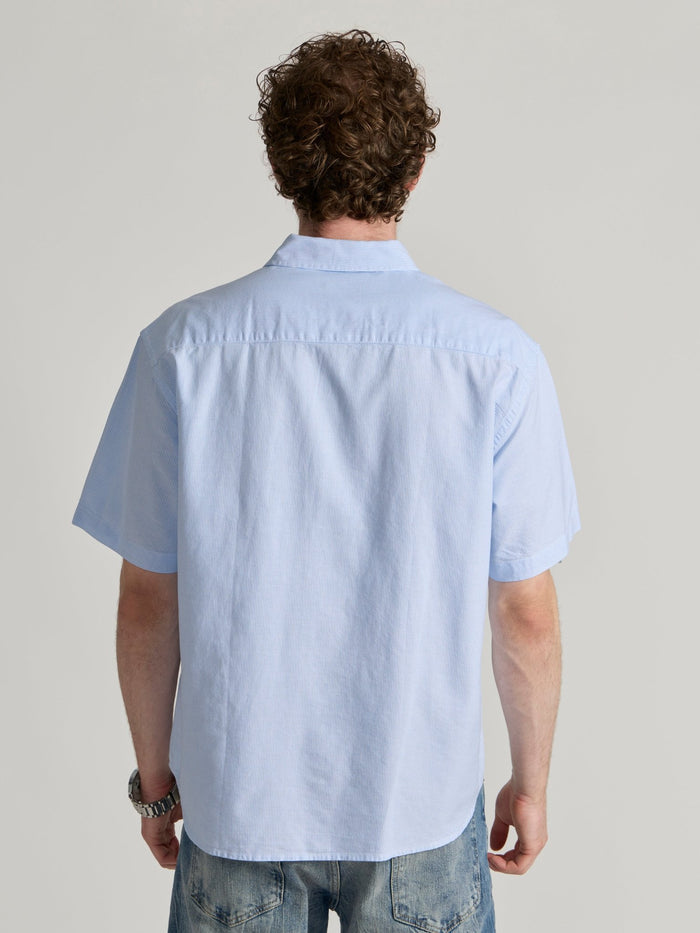 Oran - Striped Shirt - Light Blue