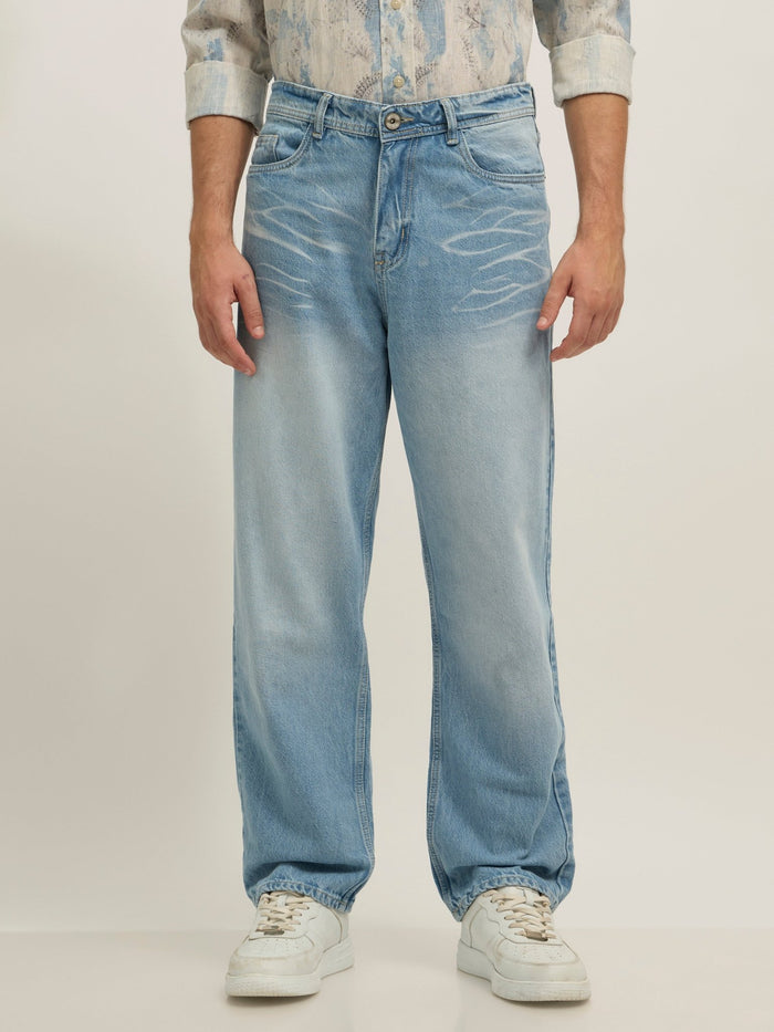 men's Ott - Relaxed Fit Jeans in Blue Shade