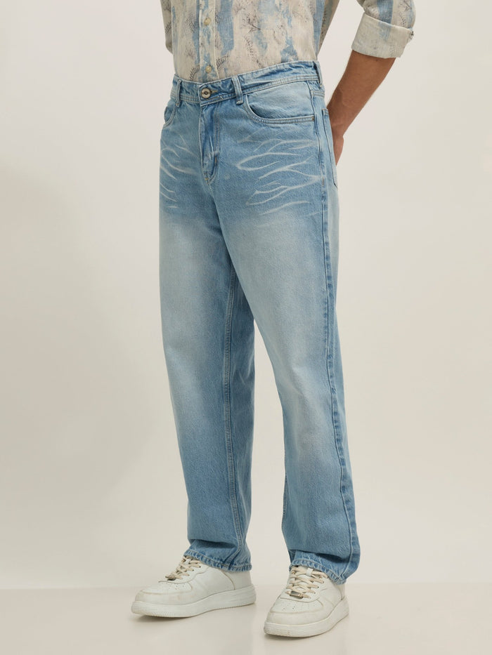 men's Ott - Relaxed Fit Jeans in Blue Shade