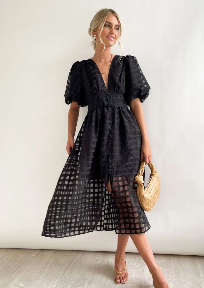 Paradise Midi Dress - Black