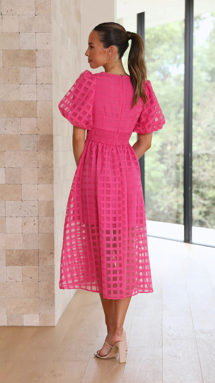 Paradise Midi Dress - Rose Red