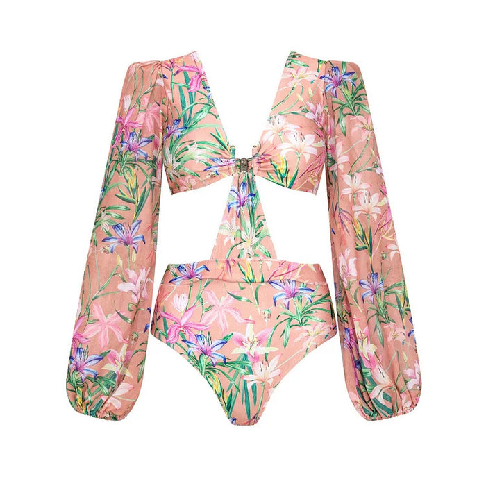 Pastel Tide Monokini Set - Pink