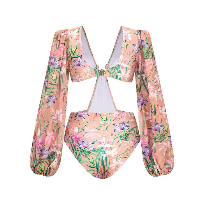 Pastel Tide Monokini Set - Pink