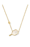 Pickleball Short Pendant Necklace in Gold