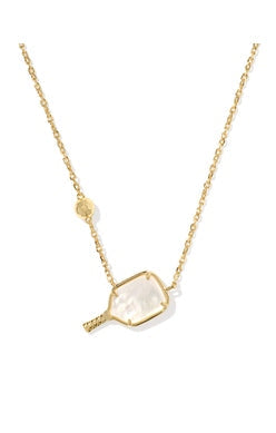Pickleball Short Pendant Necklace in Gold