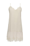 Pleated Lace Silk Dress Dove