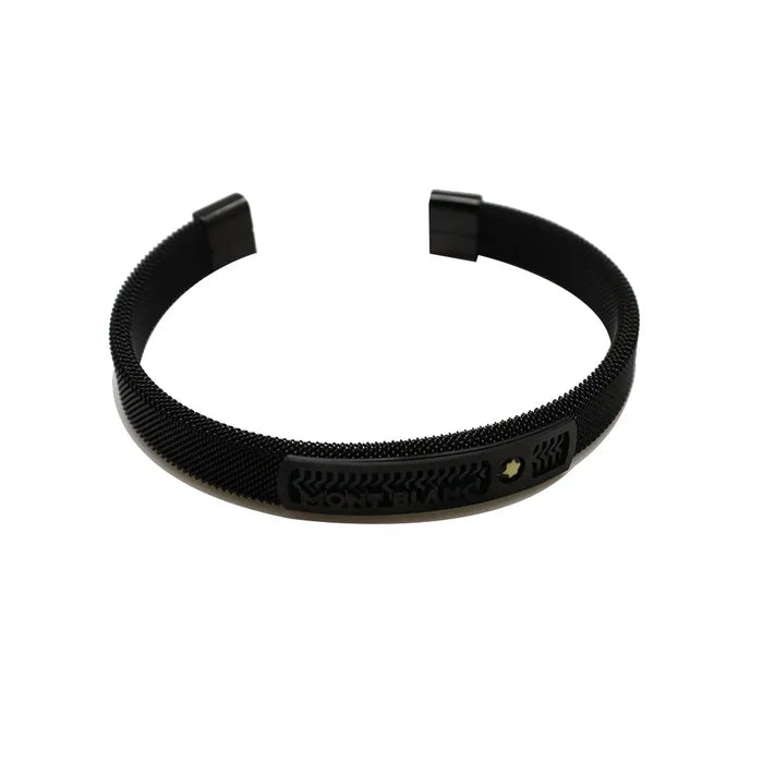 Premium Black Mesh Cuff Bracelet for Men BR-2704