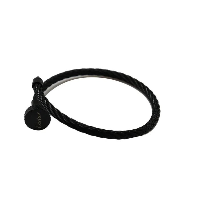 Premium Black Nail Twist Bracelet for Men BR-2701