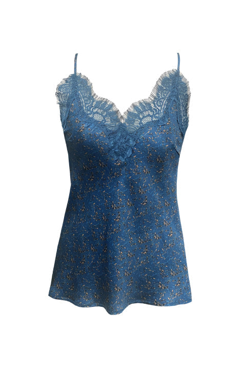 Printed Claire Cami Porcelain Blue
