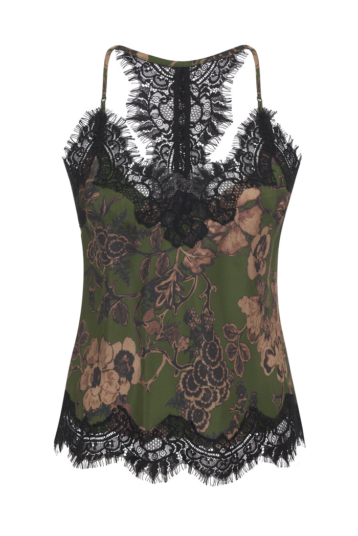 Printed Lucy Cami Sage Botanical - Last Piece!