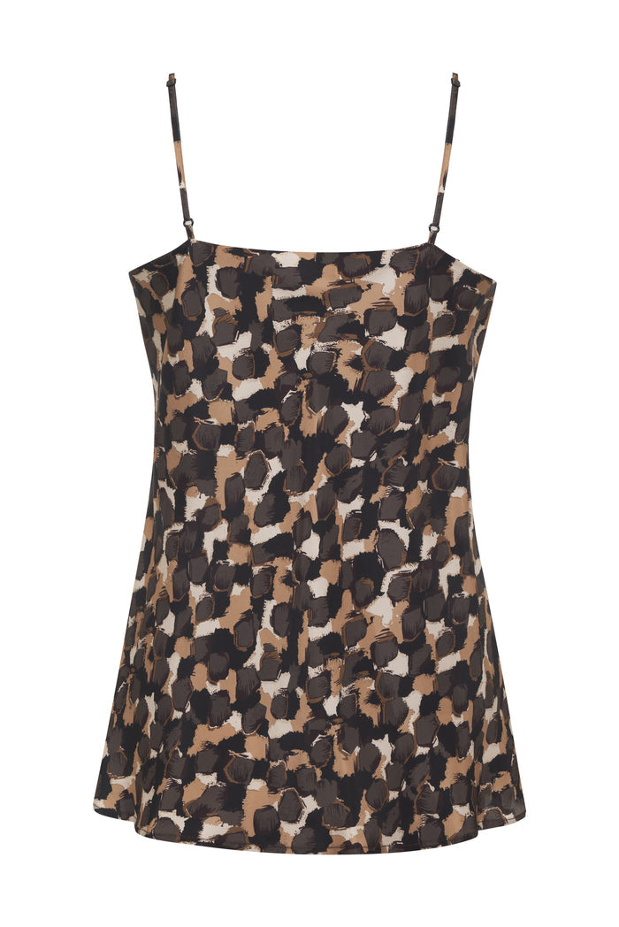 Printed Silk Cami Earth Blend