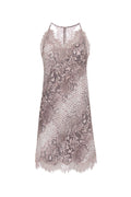 Python Print Racerback Silk Dress - Muted Rose Python