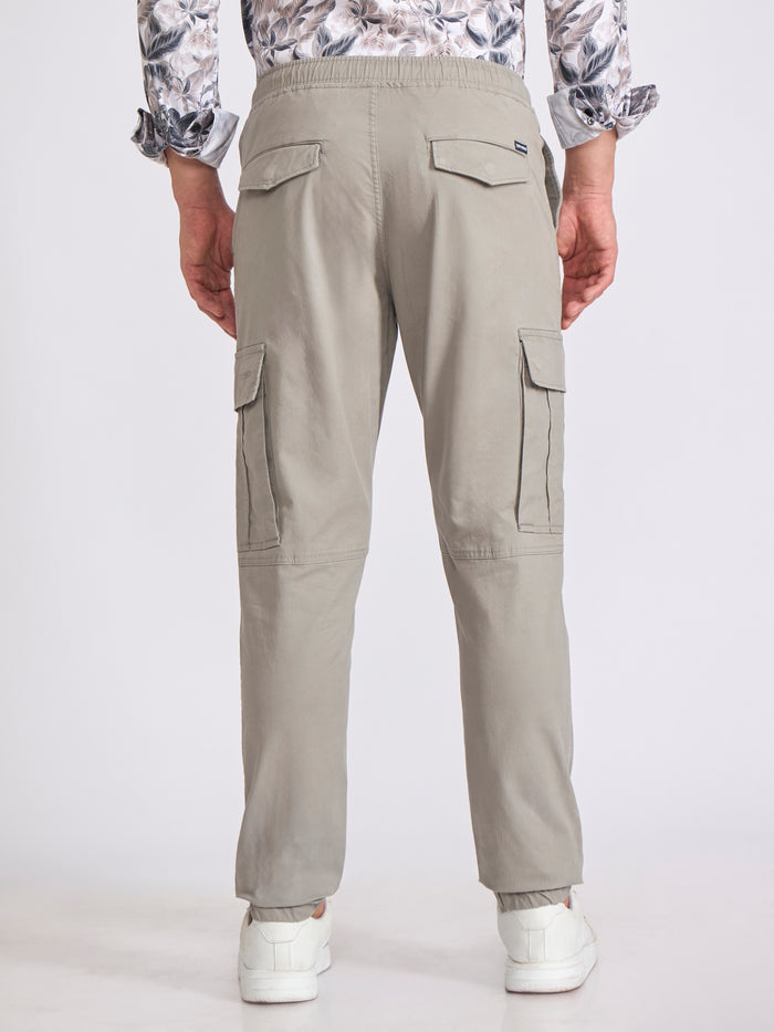 Men's jogger pant in iguana green with elasticated drawstring