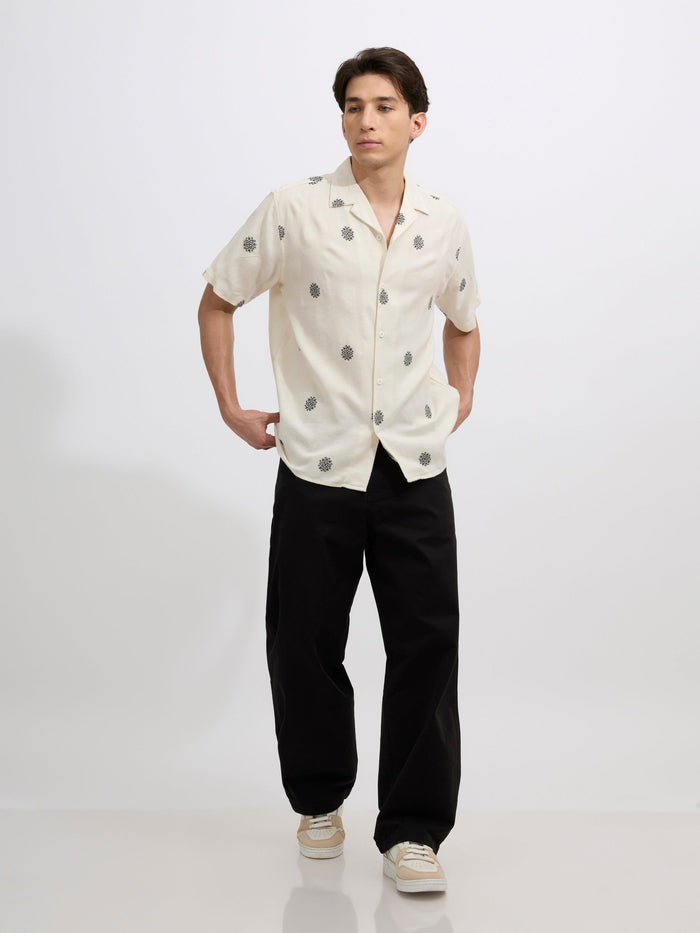 men's black supper baggy fit from cotton and lycra blend.