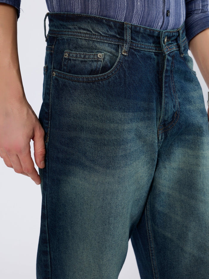 Raast - Relaxed Fit Jeans - Dark Blue Shade
