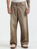 Rattled Loose Fit Jeans - Brown - Espanshe
loose fit jean for men