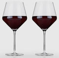 Raye™ Angled Crystal Burgundy Glass Set