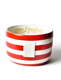 Red Stripe Happy Everything Big Bowl