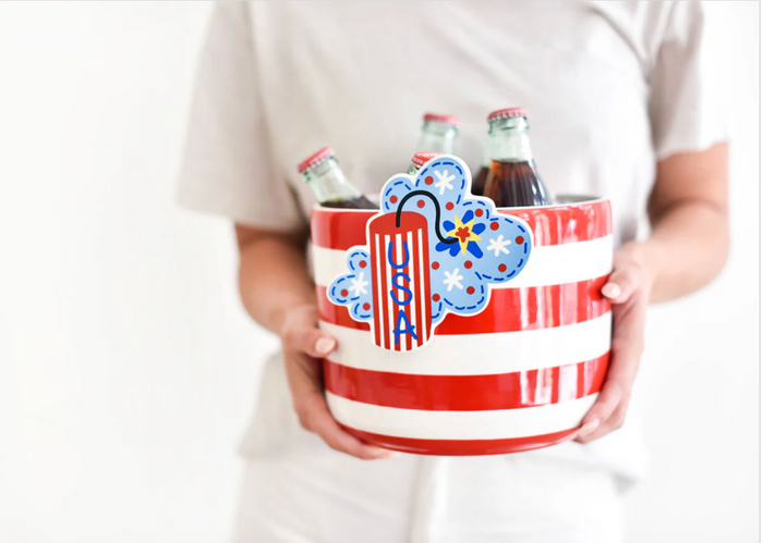 Red Stripe Happy Everything Mini Bowl