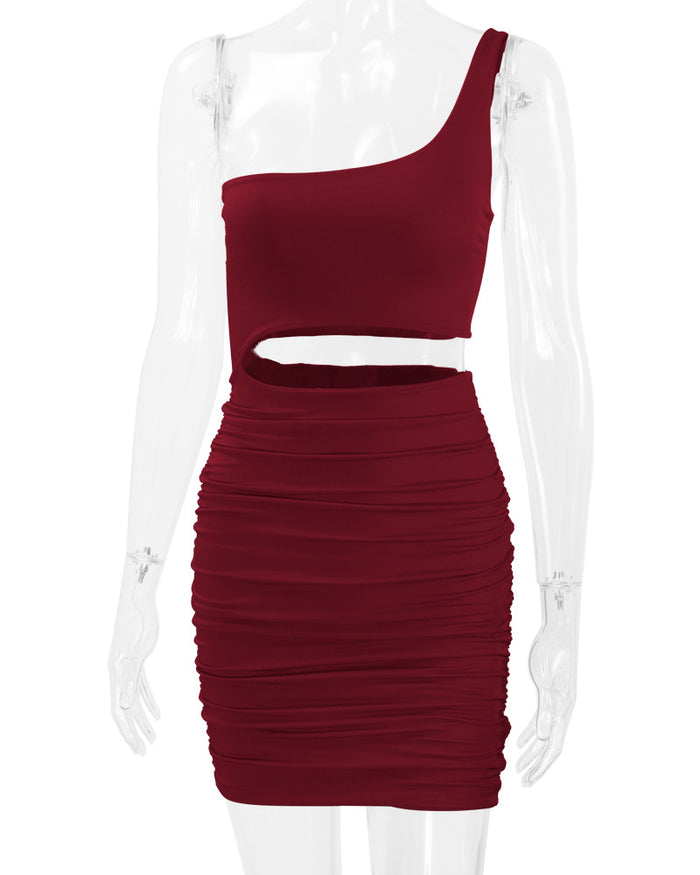 Reny Dress - Maroon