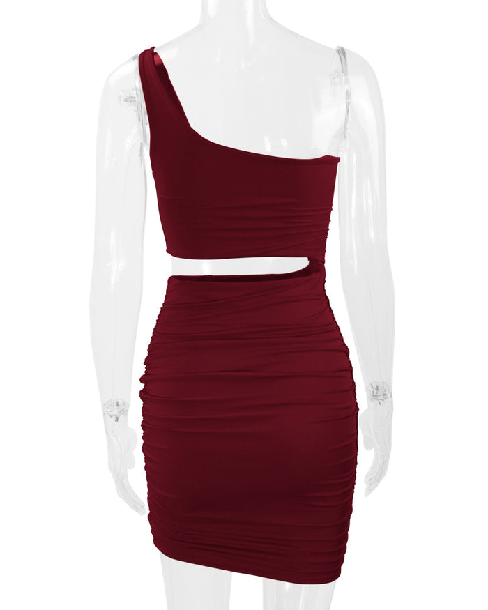 Reny Dress - Maroon