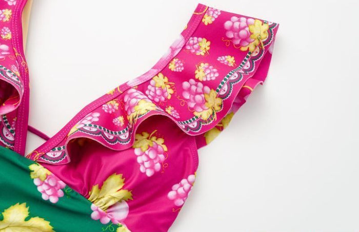 Retro Ruffle Monokini - Green