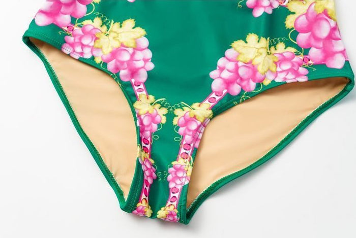 Retro Ruffle Monokini - Green