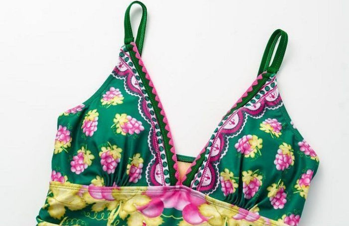 Retro Swimsuit - Green