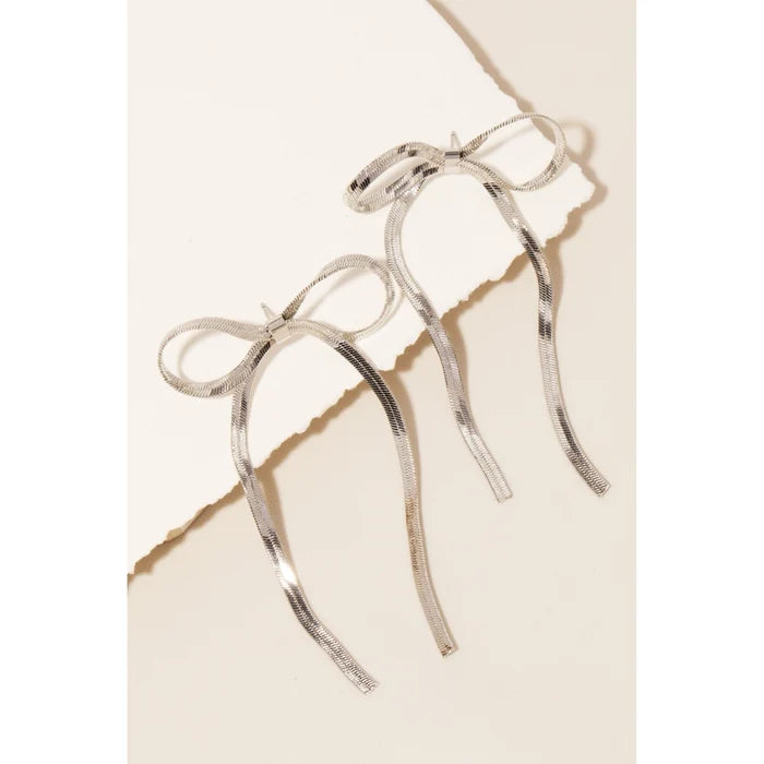 Ribbon Bow Dangle Earrings
