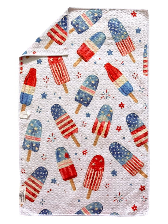 Rocket Party Pop: Double-Sided Hand Towel