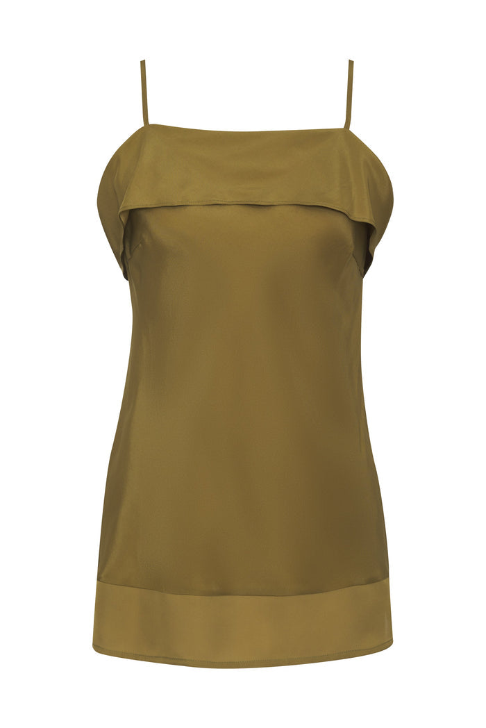 Romy Sheer Bottom Cami Chartreuse
