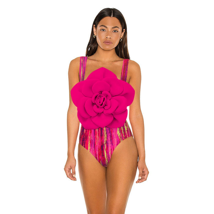 Rose Flame Swimsuit - Rose Red