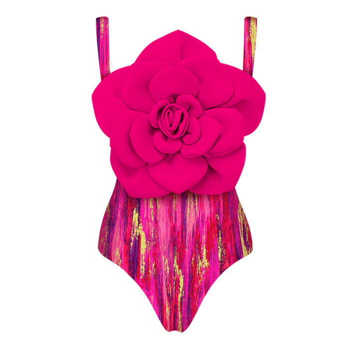 Rose Flame Swimsuit - Rose Red