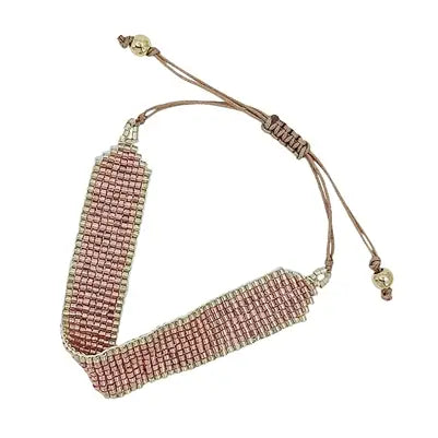 Rose Gold Seed Beed Pull Bracelet